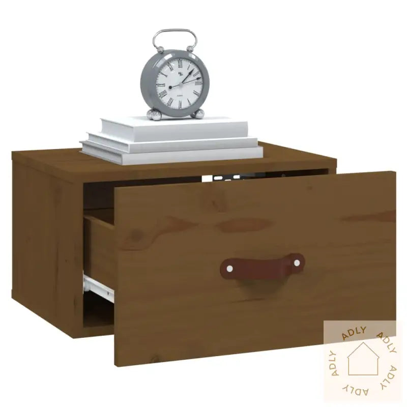 Veggmontert Nattbord Honningbrun 40X29,5X22 Cm