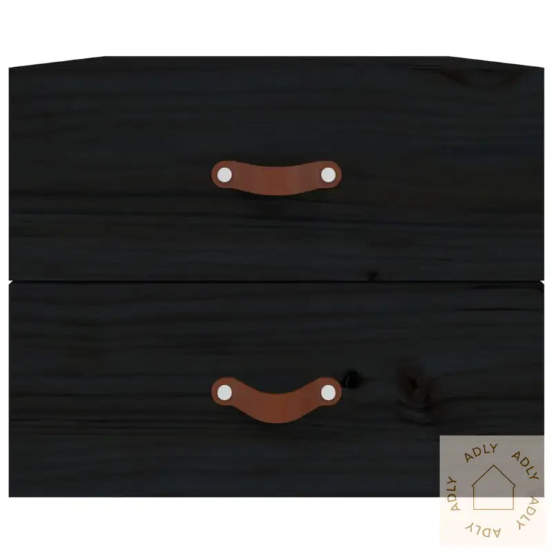 Veggmontert Nattbord Svart 50X36X40 Cm