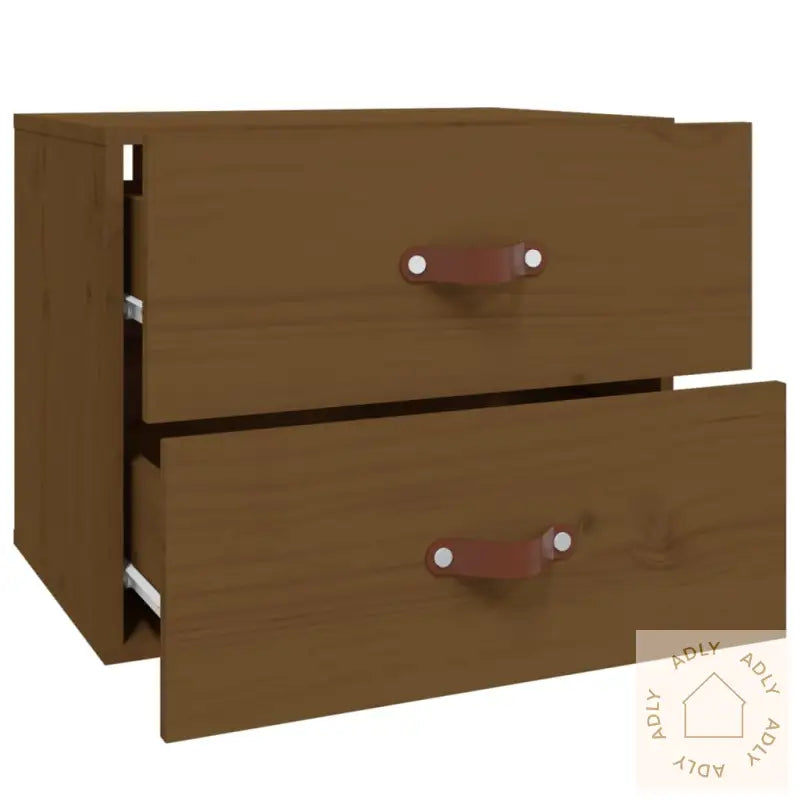 Veggmontert Nattbord Honningbrun 50X36X40 Cm