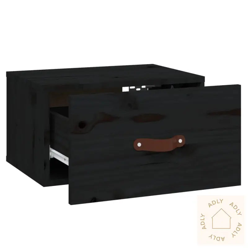 Veggmontert Nattbord Svart 40X29,5X22 Cm