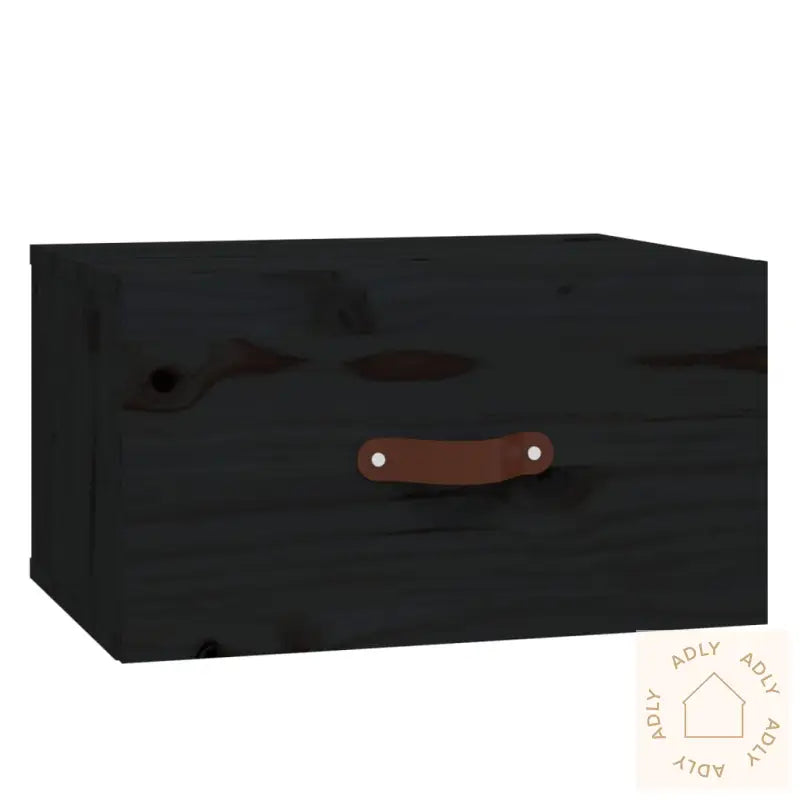 Veggmontert Nattbord Svart 40X29,5X22 Cm