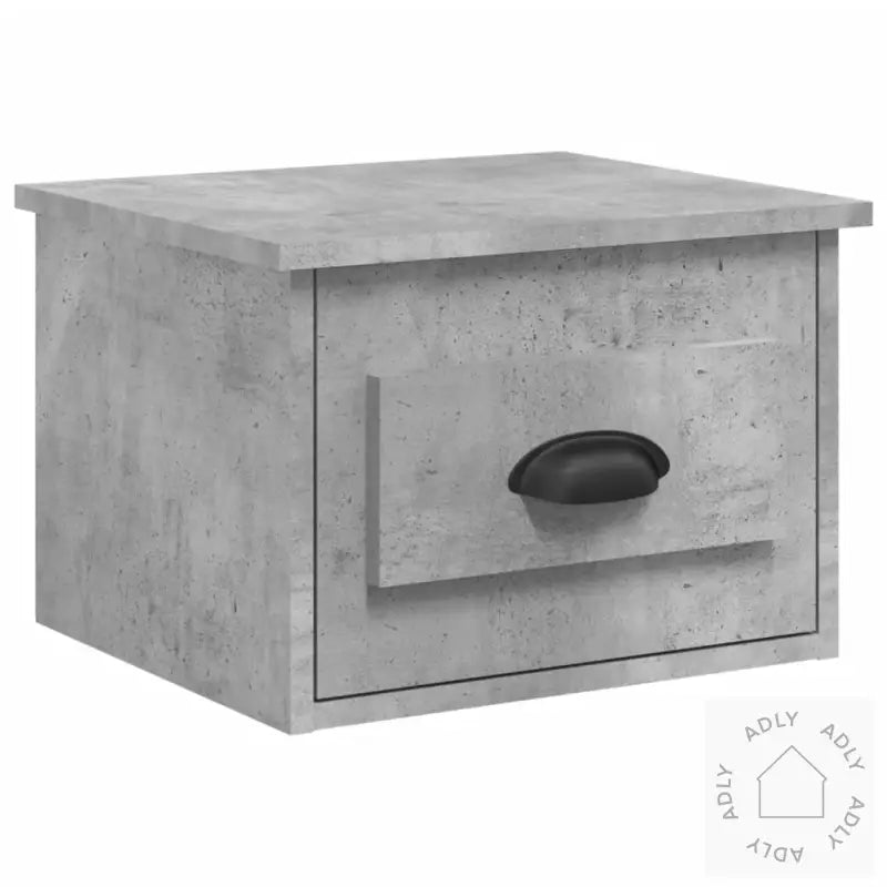 Veggmontert Nattbord Betonggrå 41,5X36X28 Cm