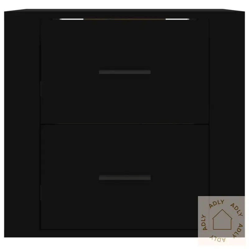 Veggmontert Nattbord Svart 50X36X47 Cm