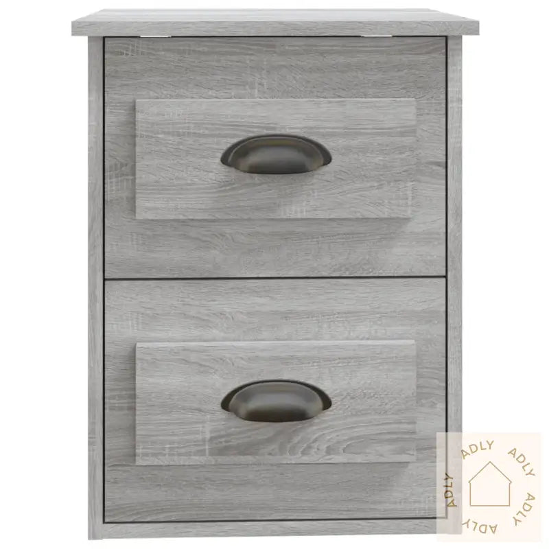 Veggmontert Nattbord Grå Sonoma 41,5X36X53 Cm