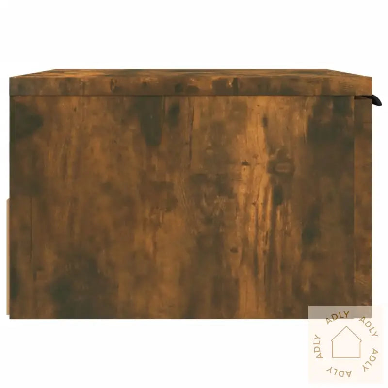 Veggmontert Nattbord Røkt Eik 34X30X20 Cm