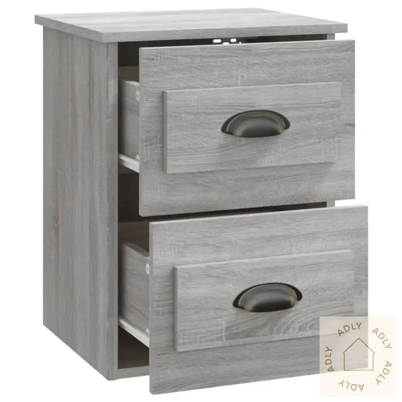 Veggmontert Nattbord Grå Sonoma 41,5X36X53 Cm