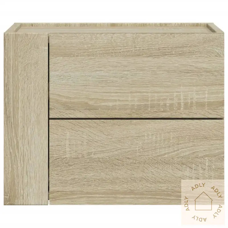 Veggmonterte Nattbord 2 Stk Sonoma Eik 45X30X35 Cm