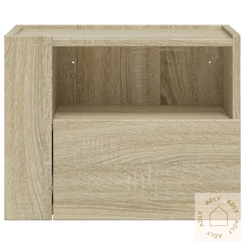Veggmonterte Nattbord 2 Stk Sonoma Eik 45X30X35 Cm