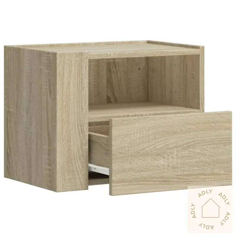 Veggmonterte Nattbord 2 Stk Sonoma Eik 45X30X35 Cm