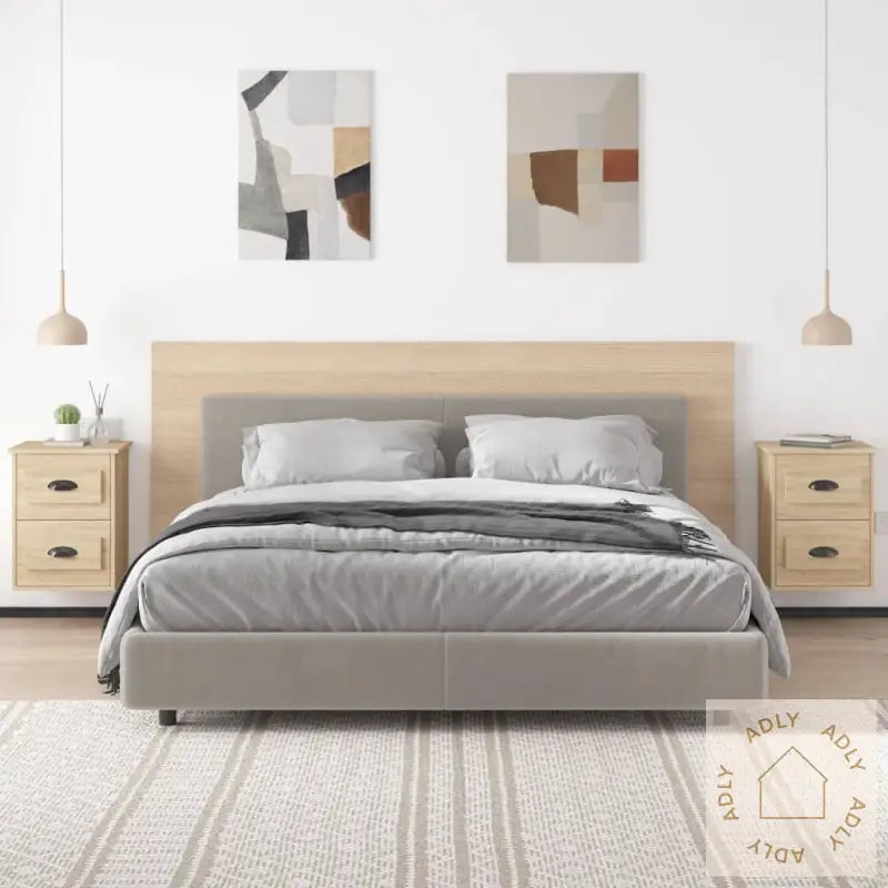 Veggmonterte Nattbord 2 Stk Sonoma Eik 41,5X36X53 Cm