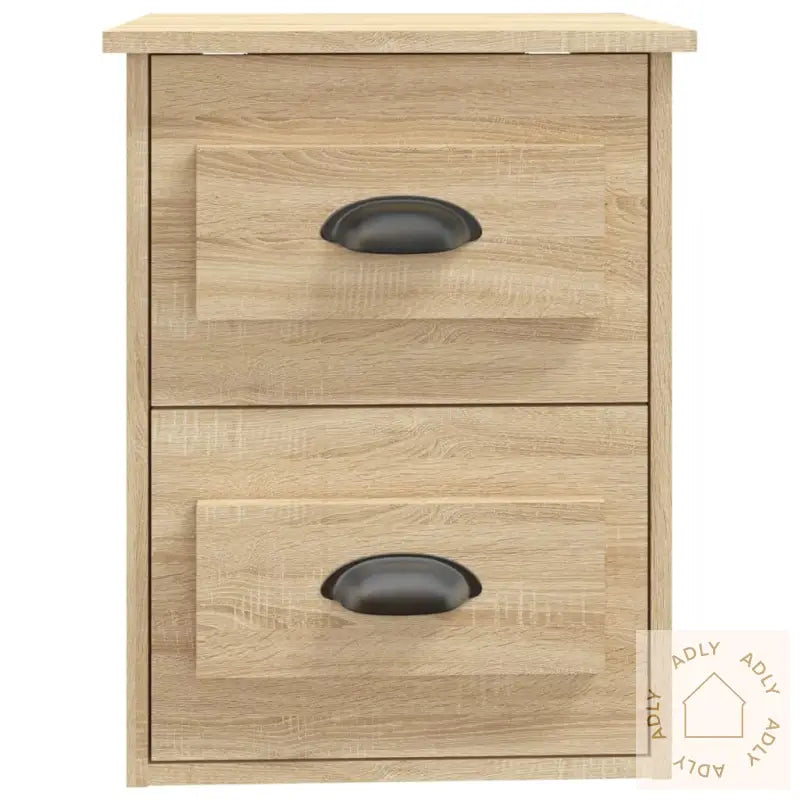 Veggmonterte Nattbord 2 Stk Sonoma Eik 41,5X36X53 Cm