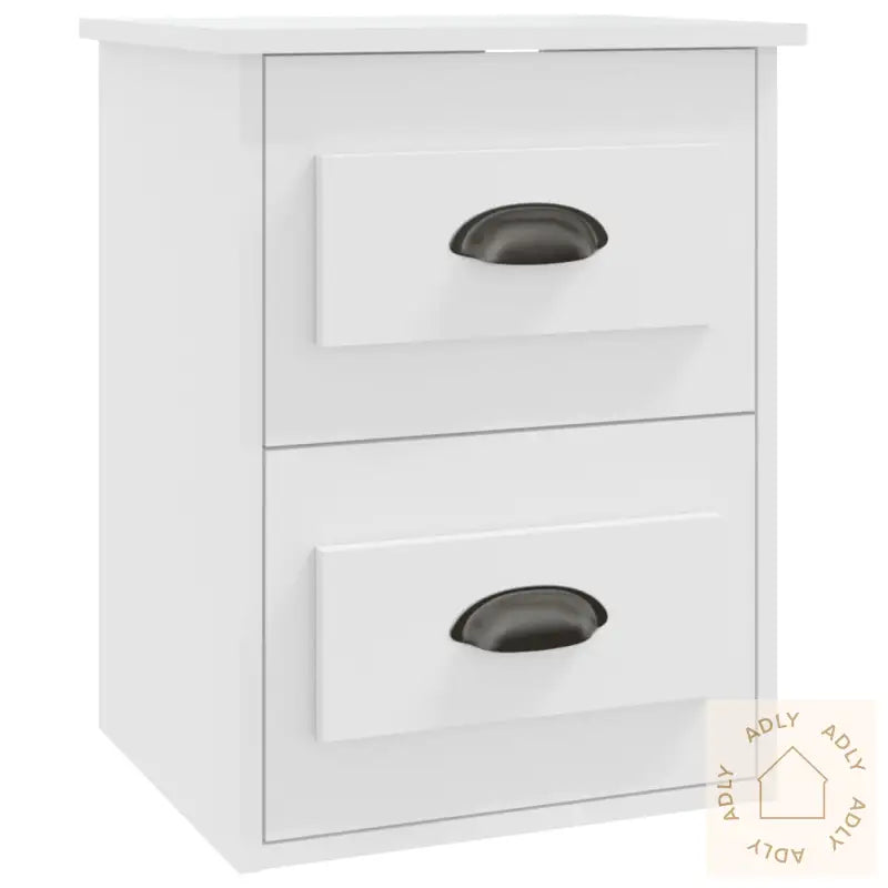 Veggmonterte Nattbord 2 Stk Hvit 41,5X36X53 Cm