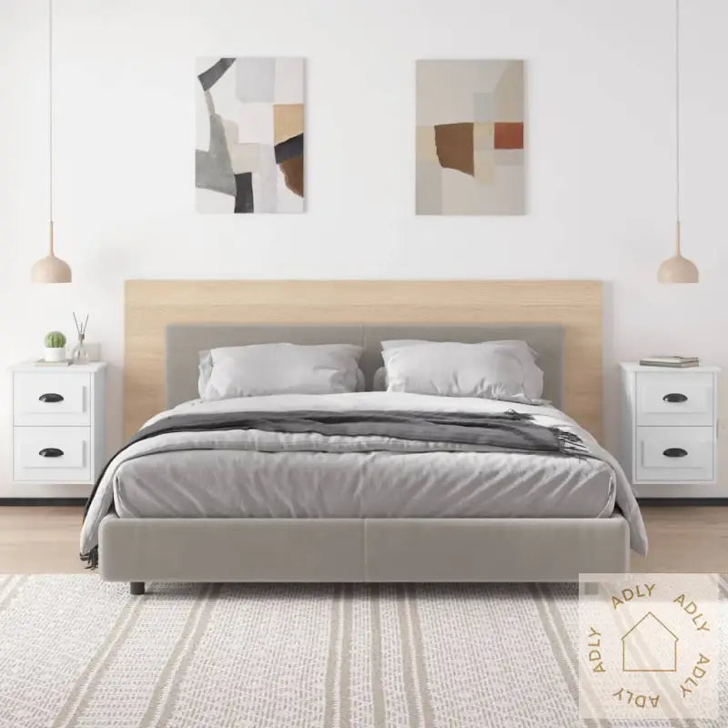 Veggmonterte Nattbord 2 Stk Hvit 41,5X36X53 Cm