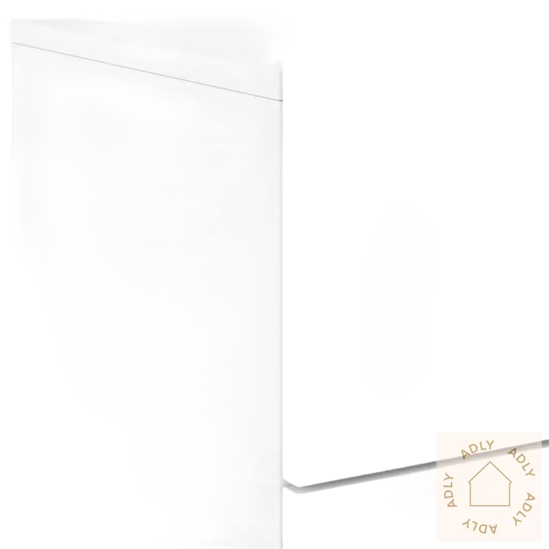 Veggmontert nattbord med hvit kabinett corner, RGB LED-lys og slitesterkt treverk