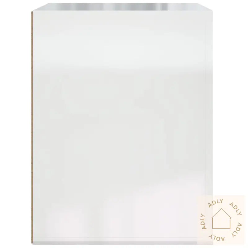 Veggmontert Nattbord Høyglans Hvit 50X36X47 Cm