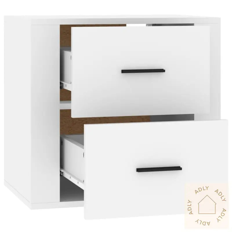 Veggmontert Nattbord Hvit 50X36X47 Cm