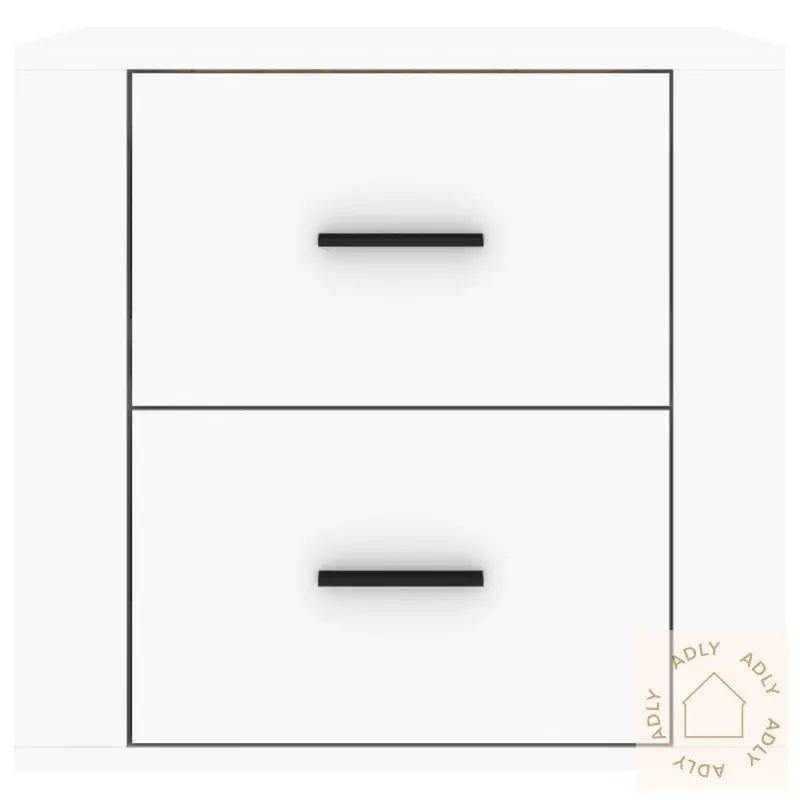 Veggmontert Nattbord Hvit 50X36X47 Cm