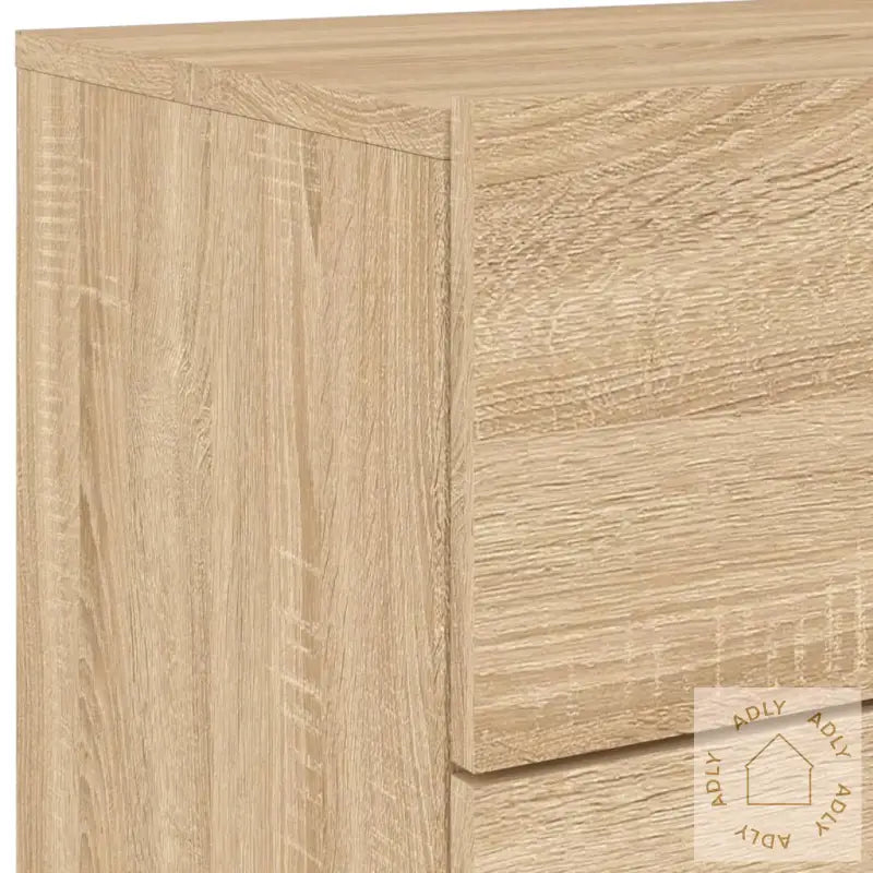 Vegghengt Nattbord Med Led-Lys Sonoma Eik