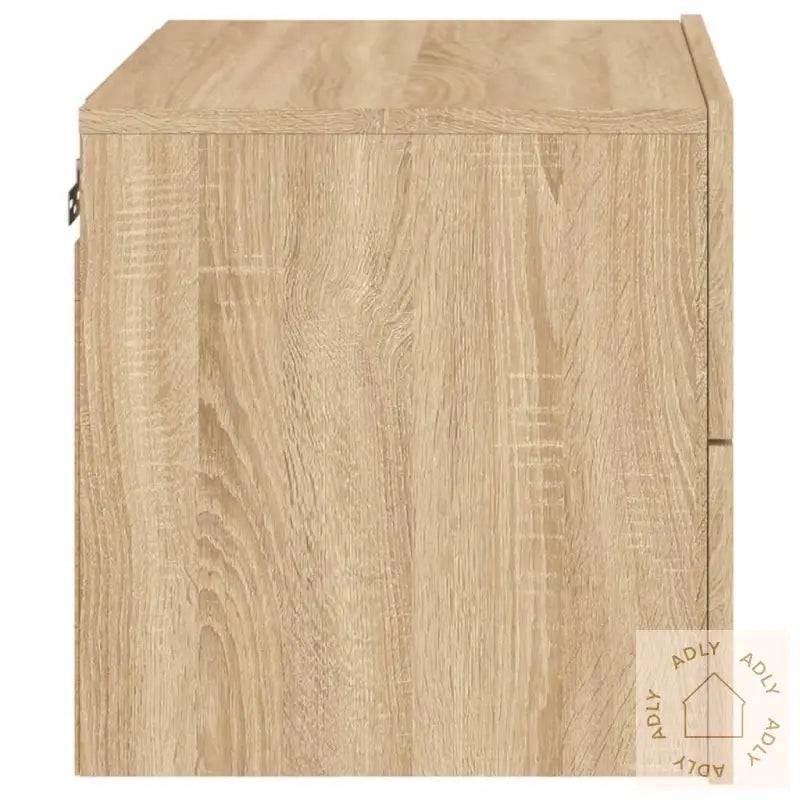 Vegghengt Nattbord Med Led-Lys Sonoma Eik