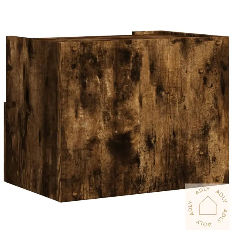 Veggmontert Nattbord Røkt Eik 45X30X35 Cm
