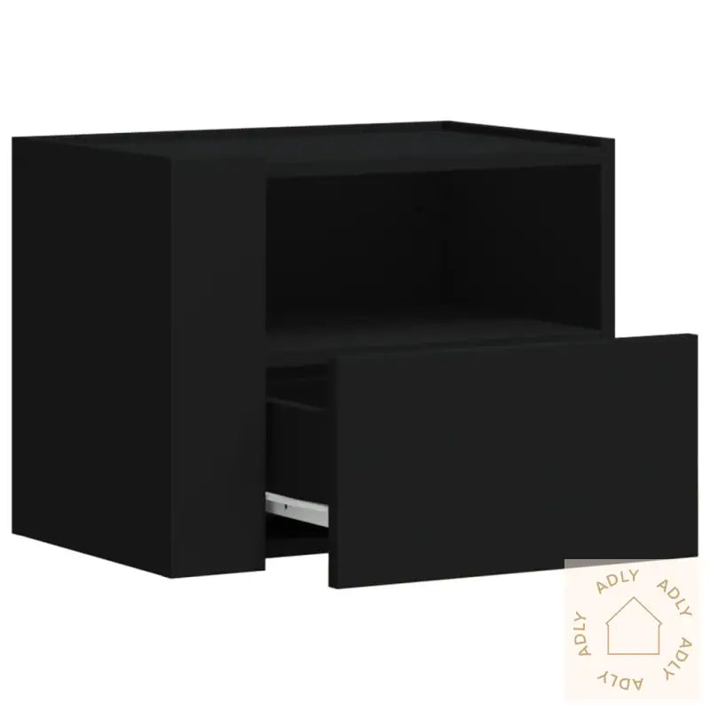 Veggmonterte Nattbord 2 Stk Svart 45X30X35 Cm