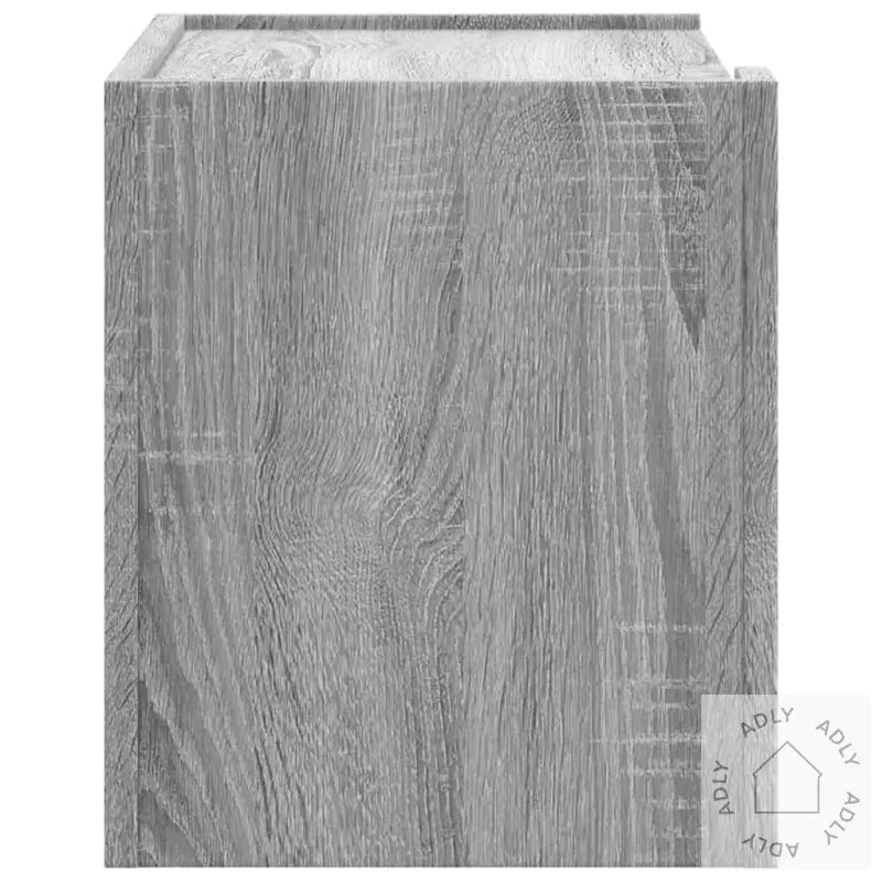 Veggmonterte Nattbord 2 Stk Grå Sonoma 45X30X35 Cm