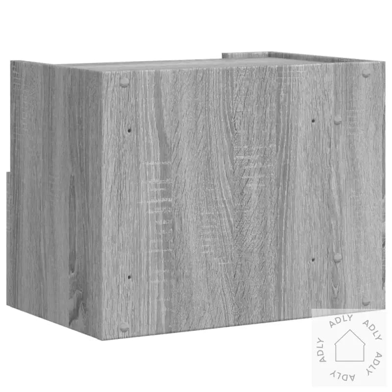 Veggmonterte Nattbord 2 Stk Grå Sonoma 45X30X35 Cm