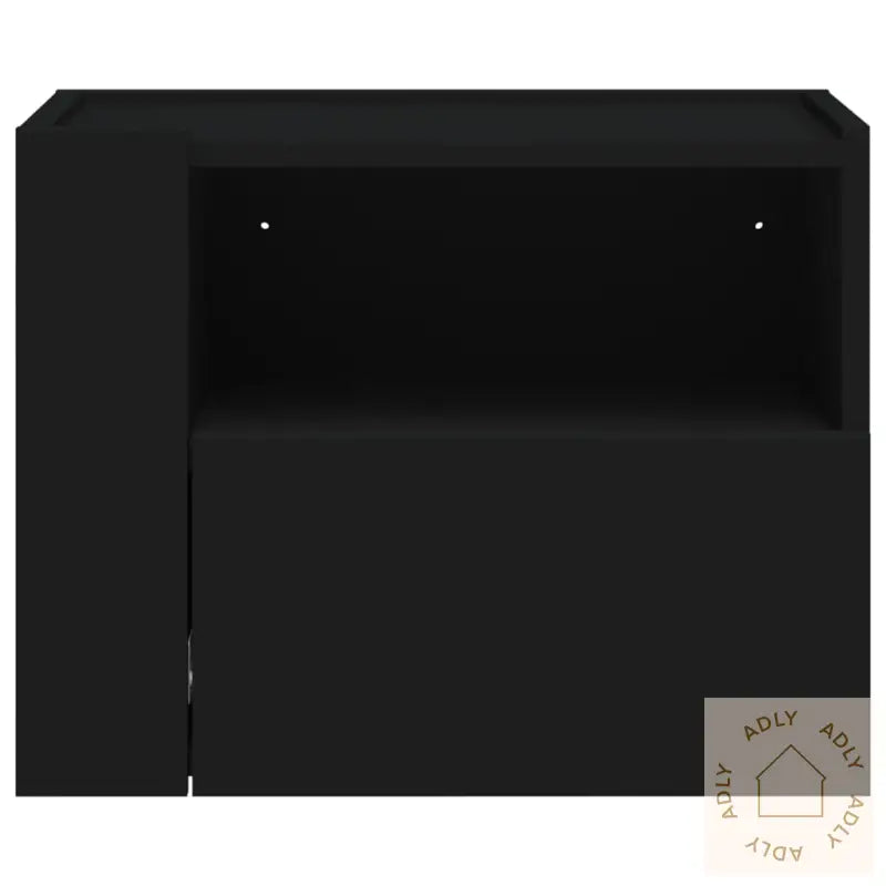 Veggmontert Nattbord Svart 45X30X35 Cm