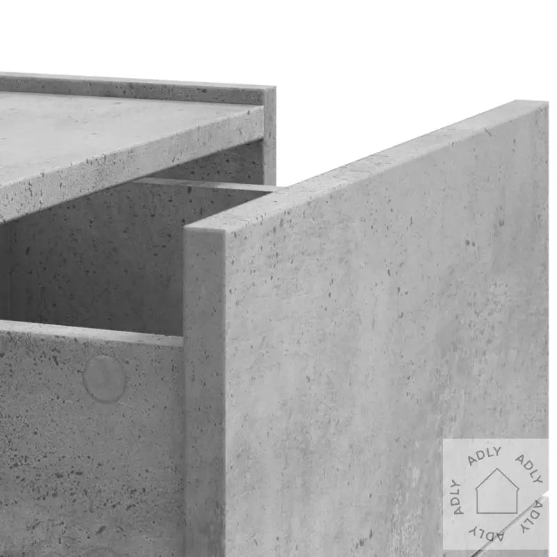 Veggmonterte Nattbord 2 Stk Betonggrå 45X30X35 Cm