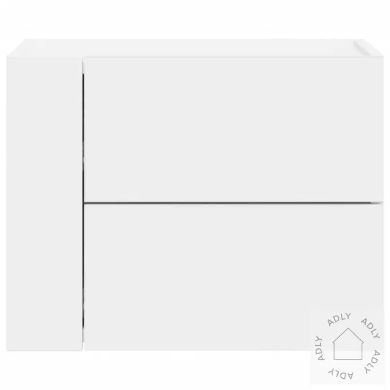 Veggmonterte Nattbord 2 Stk Hvit 45X30X35 Cm