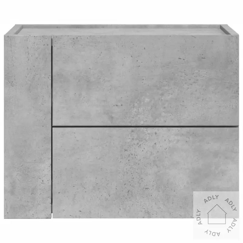 Veggmonterte Nattbord 2 Stk Betonggrå 45X30X35 Cm