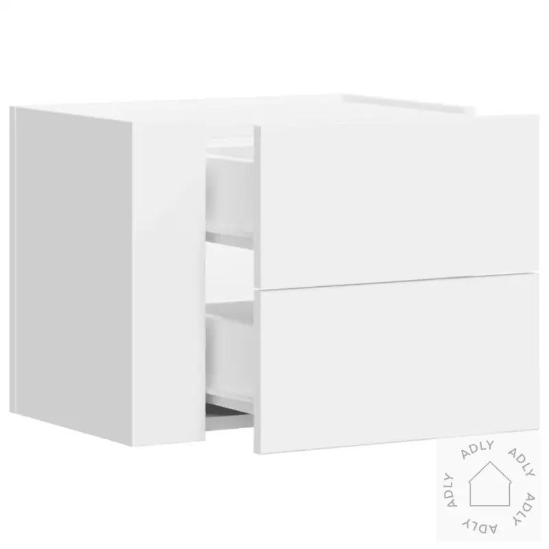 Veggmonterte Nattbord 2 Stk Hvit 45X30X35 Cm