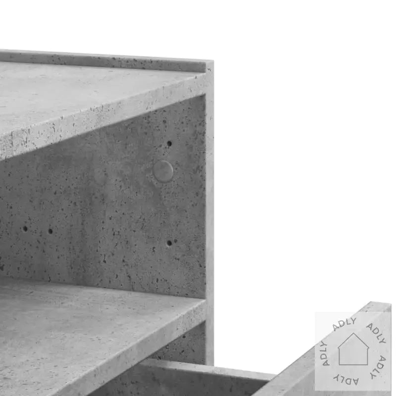 Veggmonterte Nattbord 2 Stk Betonggrå 45X30X35 Cm