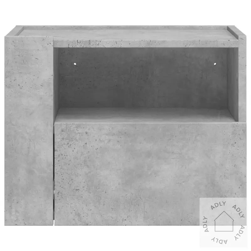Veggmonterte Nattbord 2 Stk Betonggrå 45X30X35 Cm