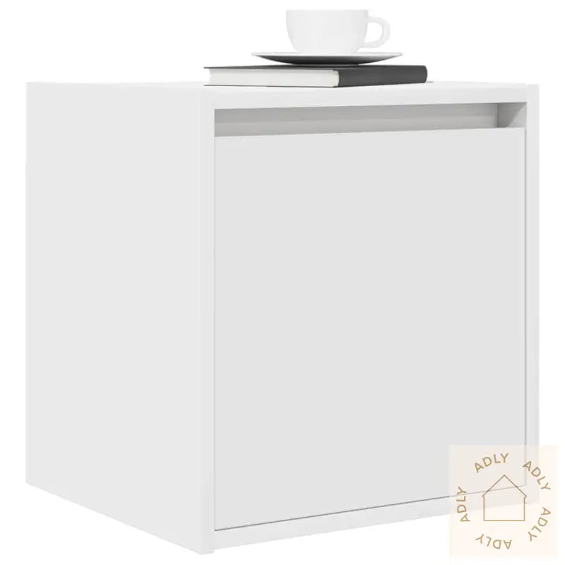 Veggmontert Nattbord 2 Stk Hvit 38X34X40 Cm