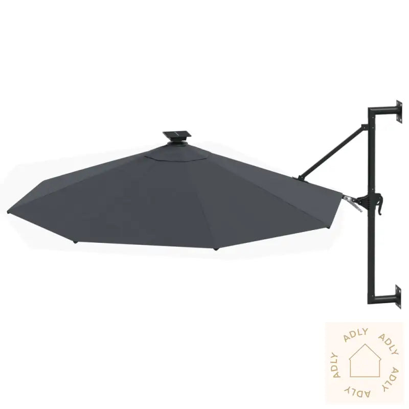 Vegghengt Hageparasoll Med Led 300 Cm Antrasitt