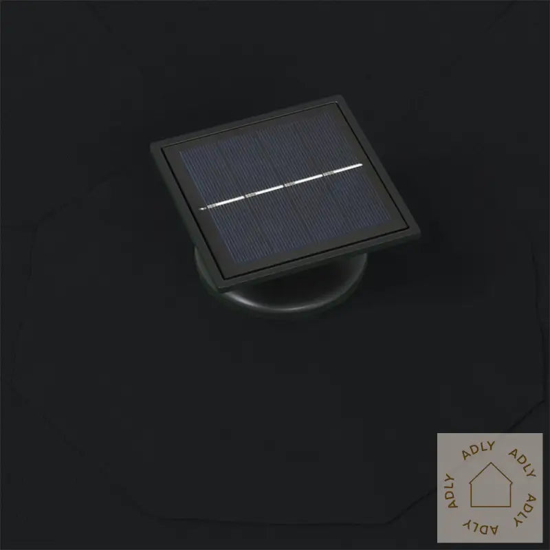 Vegghengt Hageparasoll Med Led 300 Cm Svart