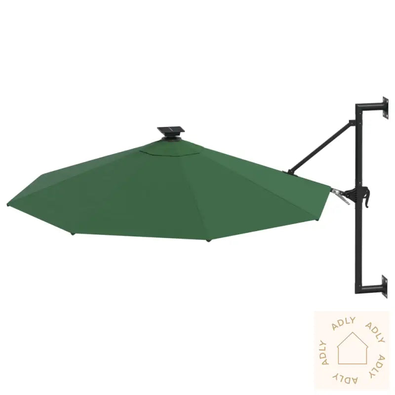 Vegghengt Hageparasoll Med Led 300 Cm Grønn
