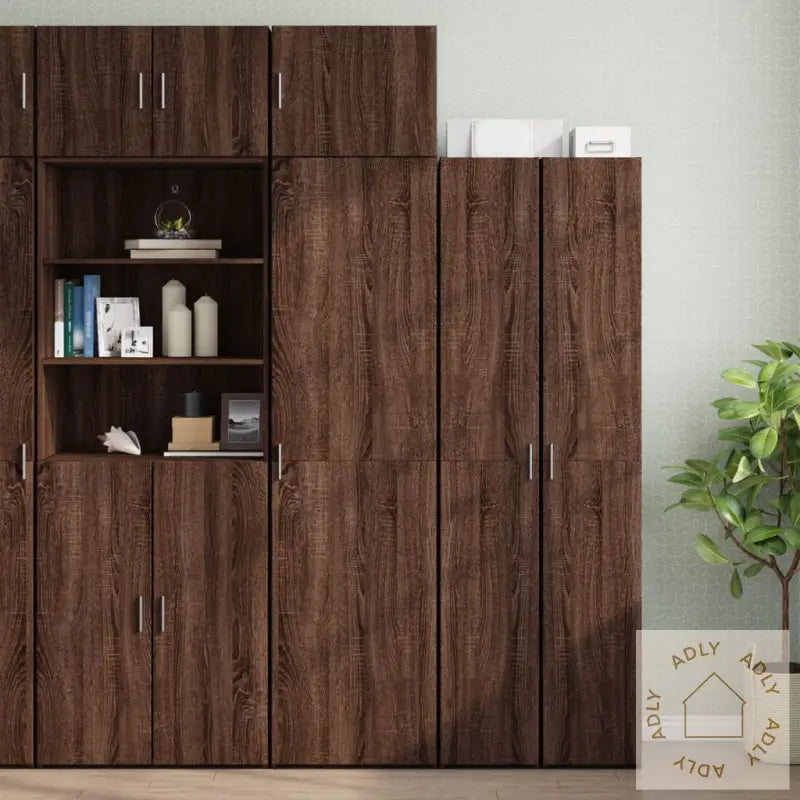 Veggskap Brun Eik 50X42,5X40 Cm Konstruert Tre