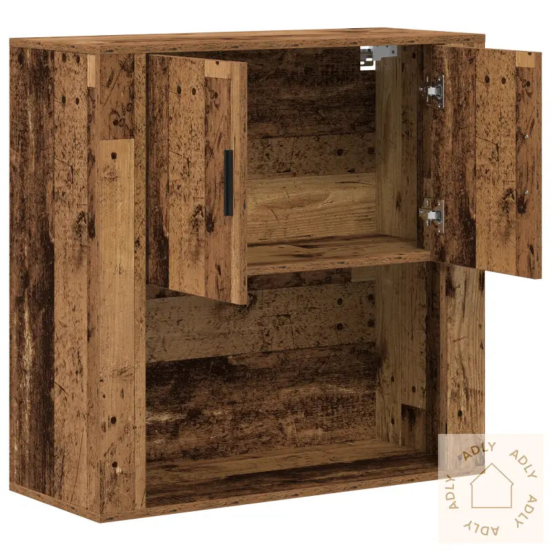 Veggs Skap Gammelt Tre 80X33X80 Cm Laget Av Tre