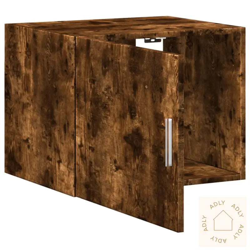 Veggskap Røkt Eik 50X42,5X40 Cm Konstruert Tre