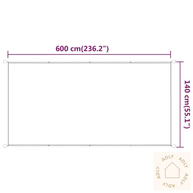 Vertikal Markise Lysegrønn 140X600 Cm Oxfordstoff