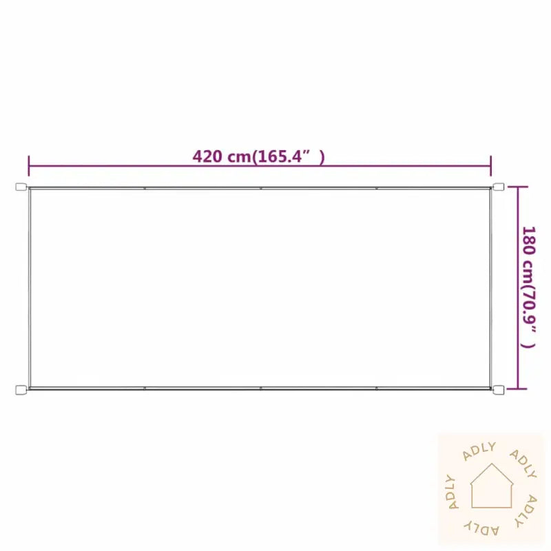 Vertikal Markise Blå 180X420 Cm Oxfordstoff