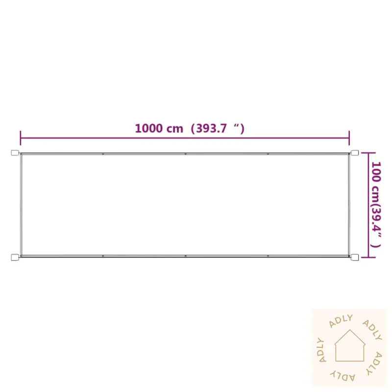 Vertikal Markise Gråbrun 100X1000 Cm Oxfordstoff