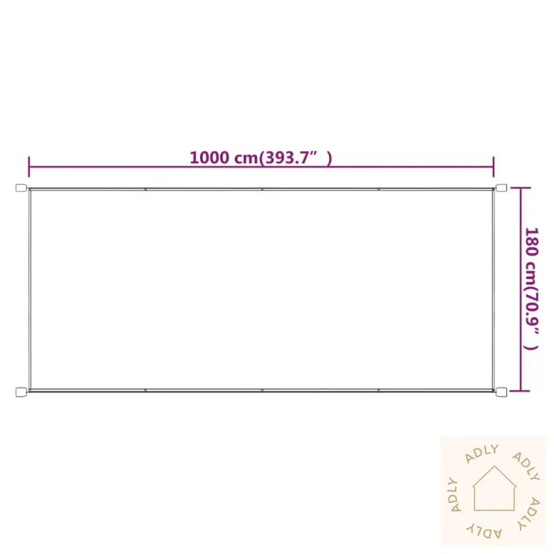 Vertikal Markise Gråbrun 180X1000 Cm Oxfordstoff