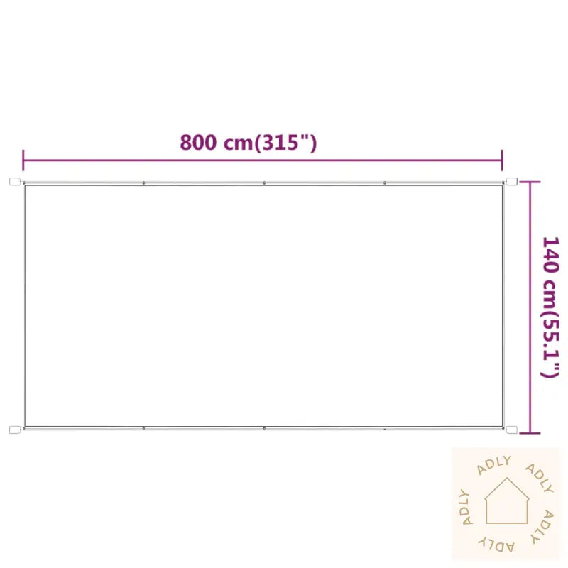 Vertikal Markise Lysegrønn 140X800 Cm Oxfordstoff