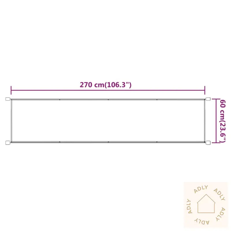 Vertikal Markise Blå 60X270 Cm Oxfordstoff