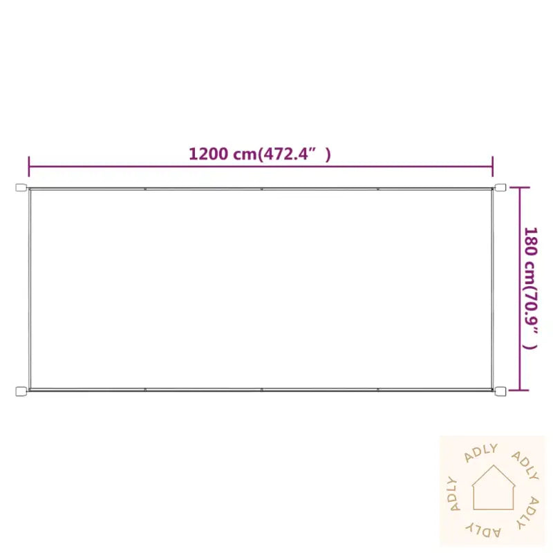 Vertikal Markise Blå 180X1200 Cm Oxfordstoff