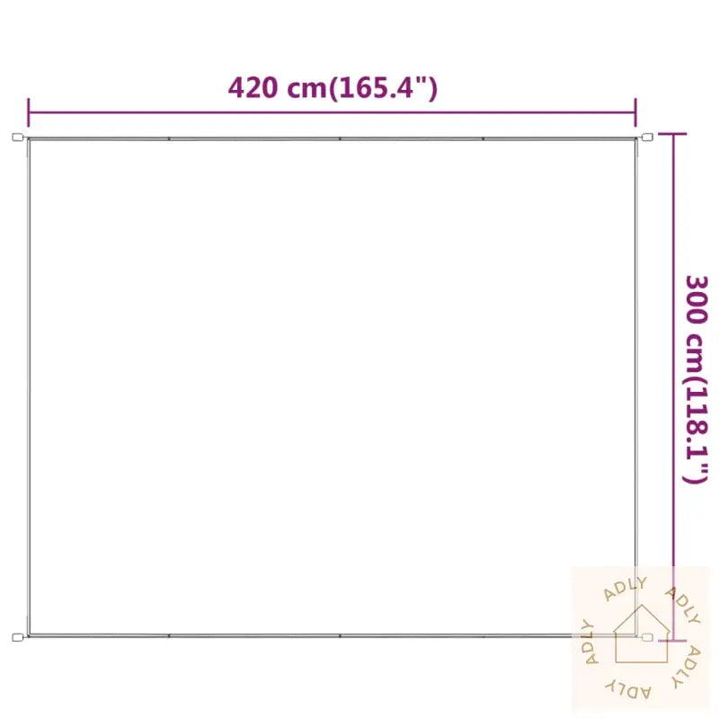 Vertikal Markise Lysegrønn 300X420 Cm Oxfordstoff