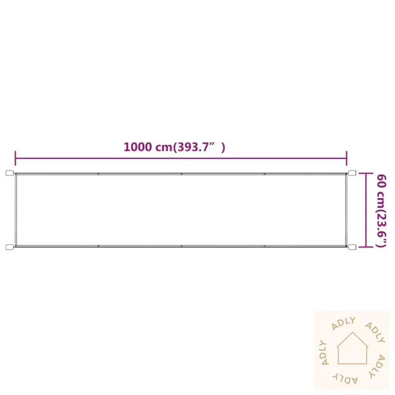 Vertikal Markise Blå 60X1000 Cm Oxfordstoff